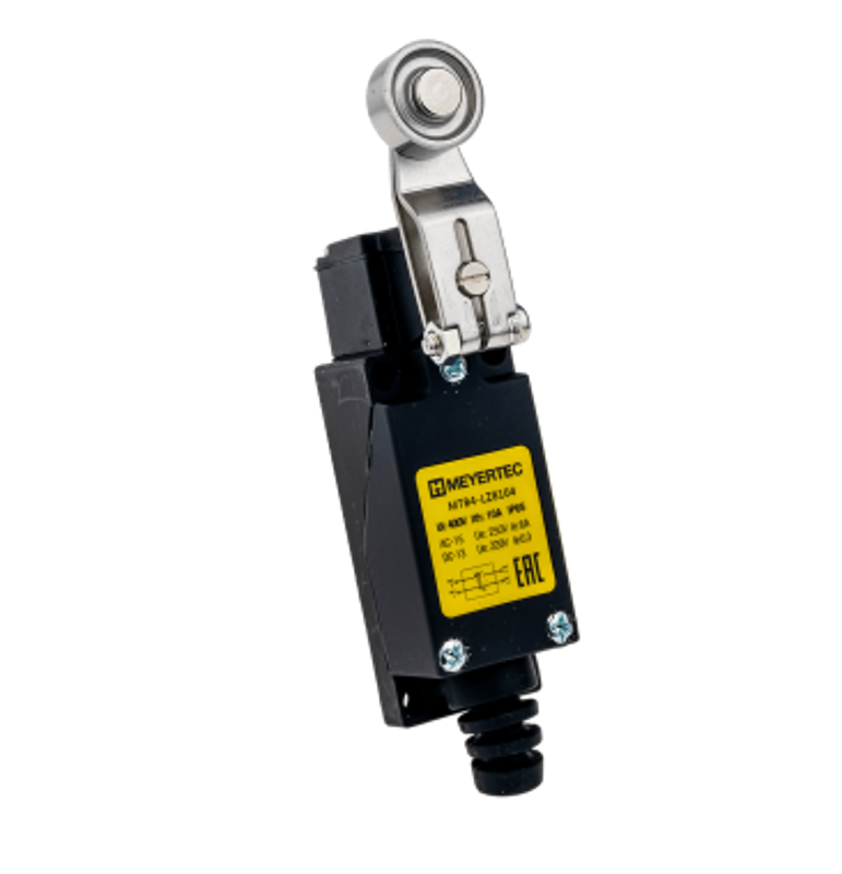 Выключатель концевой, 6 A NO+NC, IP65, ролик поворотный MTB4-LZ8104
