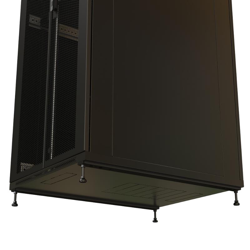 WR-TT-4781-DD-RAL9004 Шкаф напольный 19-дюйм., 47U, 2277x800х1000 мм, передняя и задняя распашные перфор. двери, (RAL 9004)