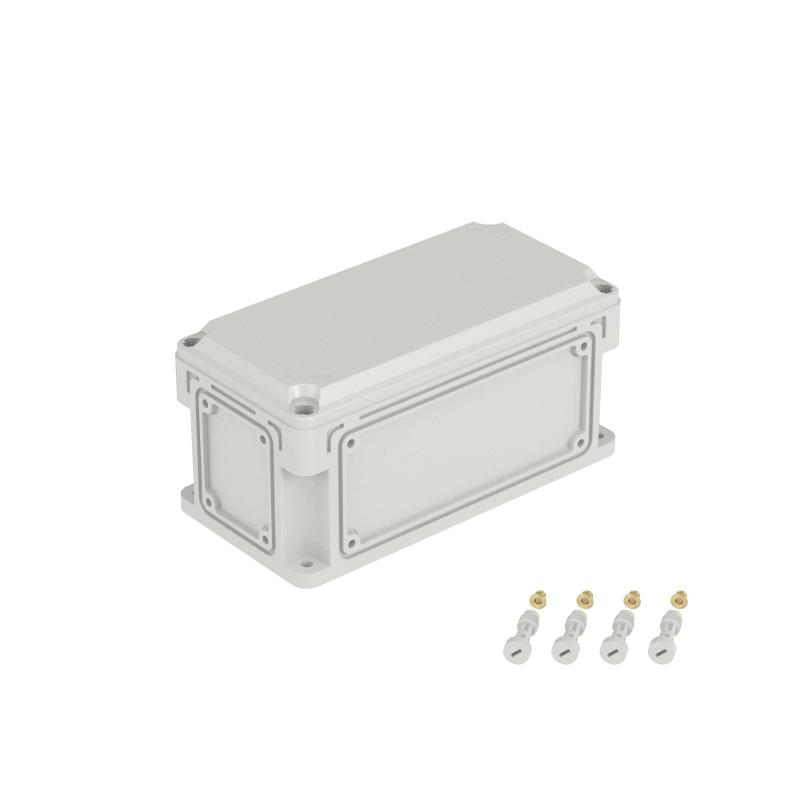 Корпус пластиковый RAM box IP67 300х150х146 мм(высота крышки 21) стенка с выбивными фланцами непрозрачная крышка