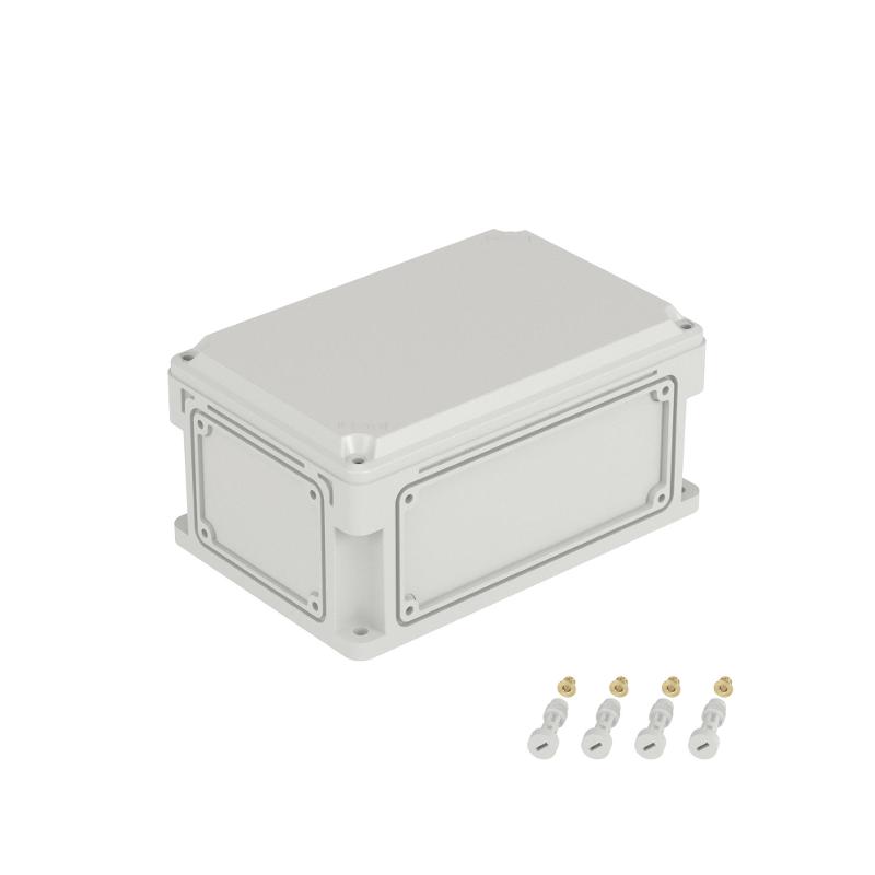 Корпус пластиковый RAM box IP67 300х200х146 мм (высота крышки 21) стенка с выбивными фланцами непрозрачная крышка