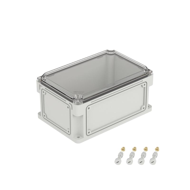 Корпус пластиковый RAM box IP67 300х200х146 мм (высота крышки 21) стенка с выбивными фланцами прозрачная крышка