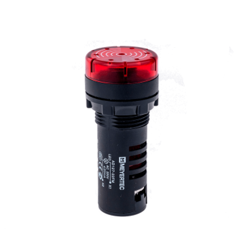 Звонок с подсветкой, 80дБ, красный 24V C/DC MT22-SM24