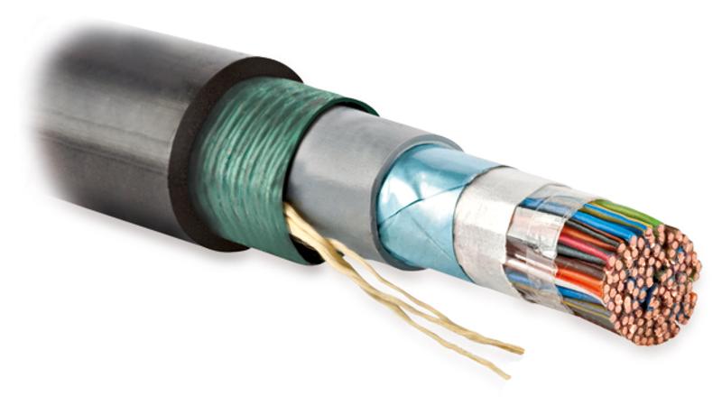 FUTP10-C3-S24-ARM-OUT-PE-BK Кабель витая пара, экранир. F/UTP, категория 3, 10 пар (24 AWG),одножил. (solid)