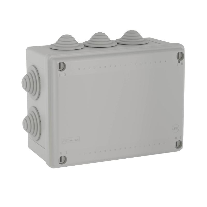Коробка распределительная с кабельными вводами. IP55. 240х190х90мм