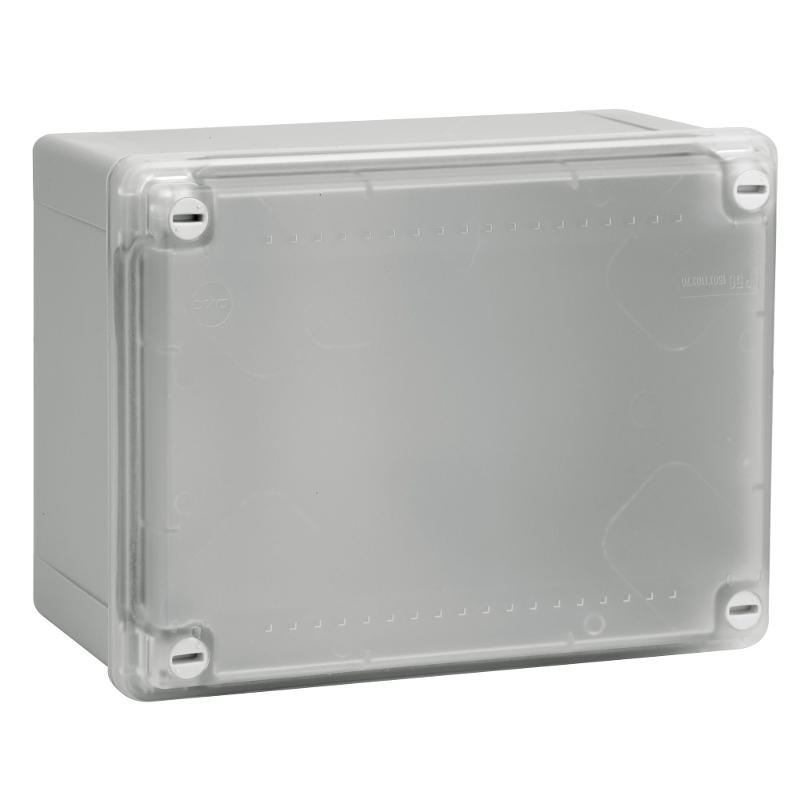 Коробка распределительная с гладкими стенками прозрачная IP56 240х190х90мм