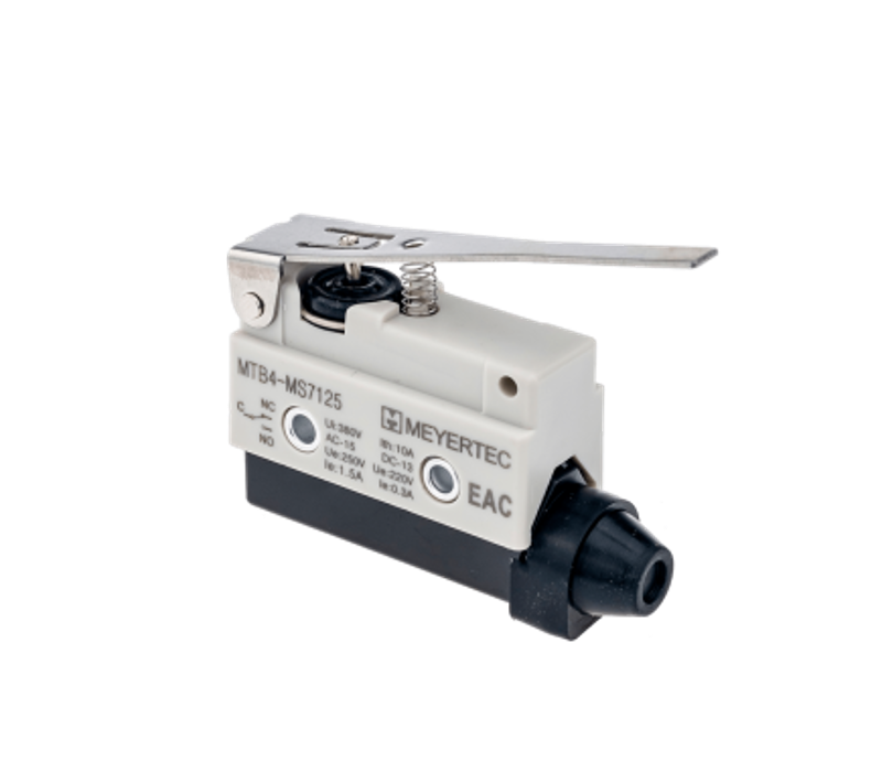 Выключатель концевой, NO+NC, IP54,рычаг нажимной MTB4-MS7125