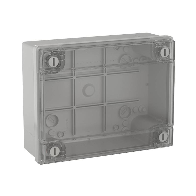 Коробка распределительная с гладкими стенками, прозрачная, IP56, 380х300х120мм