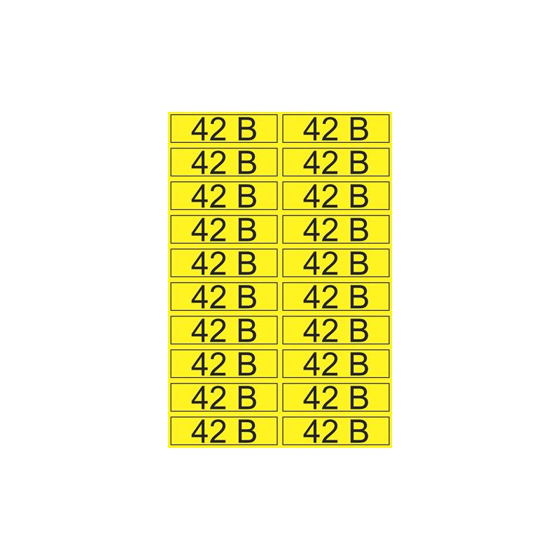 Наклейка знак электробезопасности «42 В» 15х50 мм (20шт на листе)