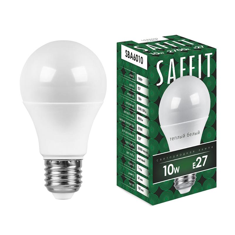 Лампа светодиодная SBA6010 10W 2700K 230V E27 A60
