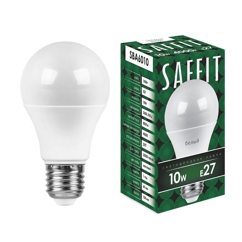 Лампа светодиодная SBA6010 10W 4000K 230V E27 A60
