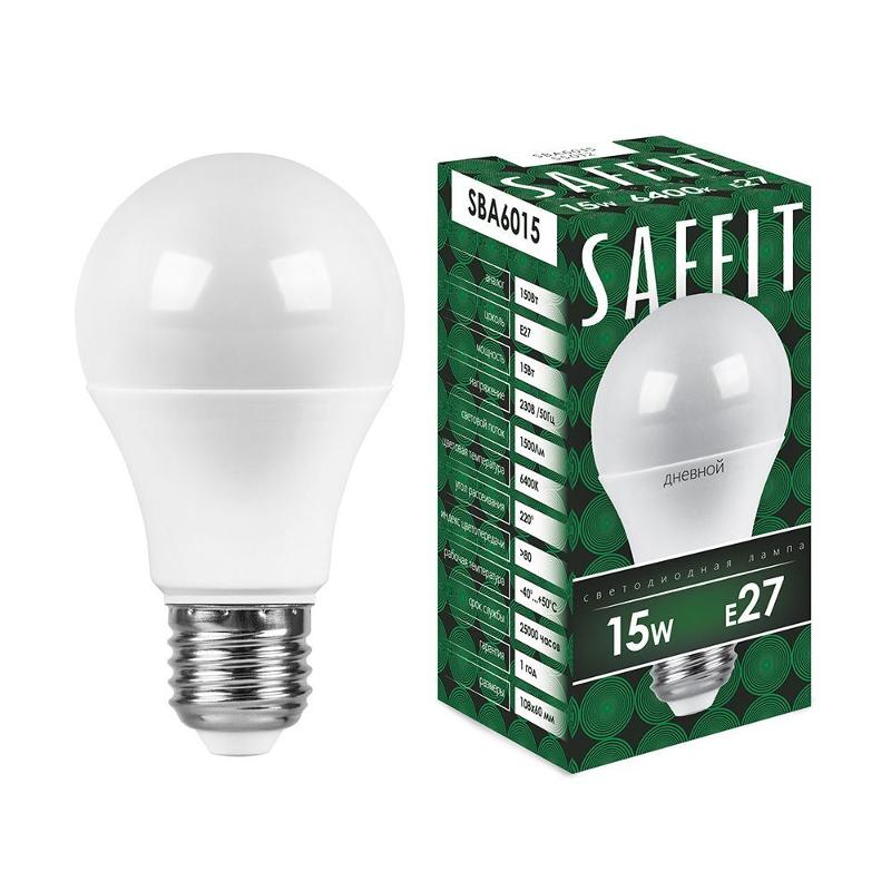 Лампа светодиодная SBA6015 15W 6400K 230V E27 A60
