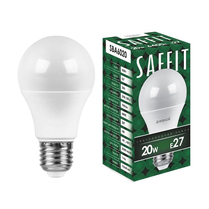 Лампа светодиодная SBA6020 20W 6400K 230V E27 A60