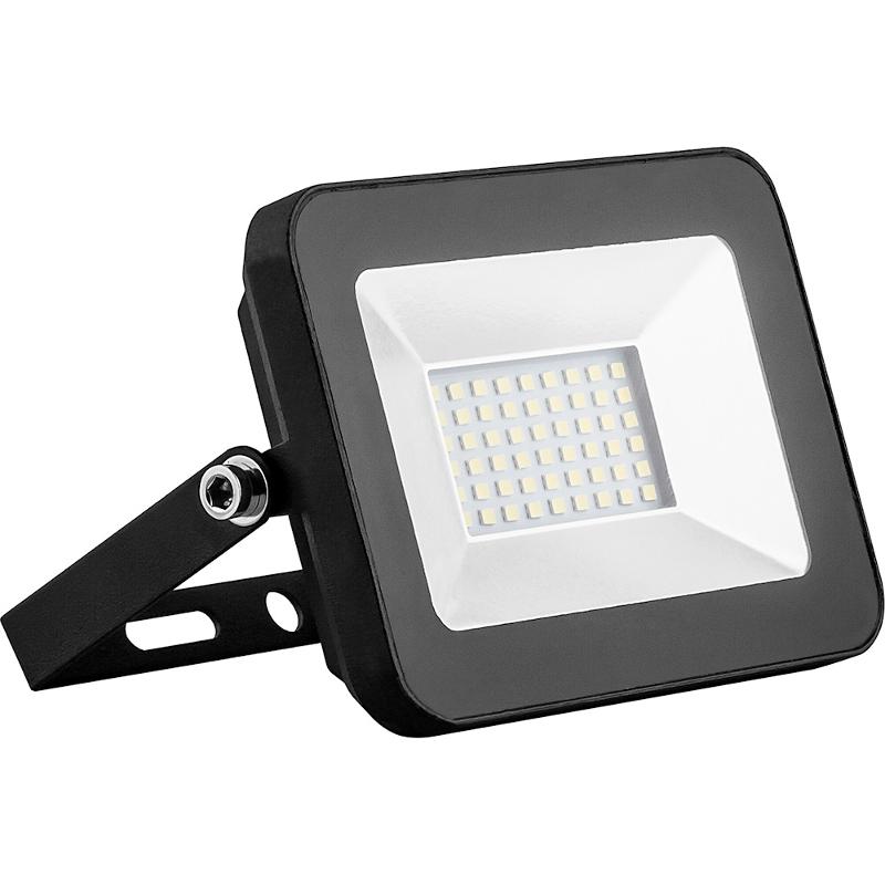 Прожектор светодиодный SFL90-20 2835SMD 20W 6400K AC220V/50Hz IP65, черный в компактном корпусе 126*27*85мм