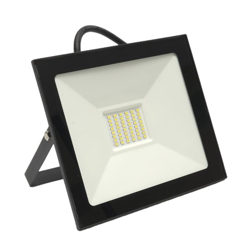 Прожектор светодиодный SFL90-50 2835 SMD 50W 6400K AC220V/50Hz IP65, черный в компактном корпусе, 205*30*160мм