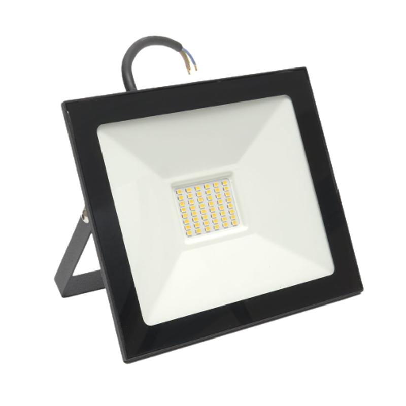 Прожектор светодиодный SFL90-50 2835 SMD 50W 4000K AC220V/50Hz IP65, черный в компактном корпусе, 205*30*160 мм