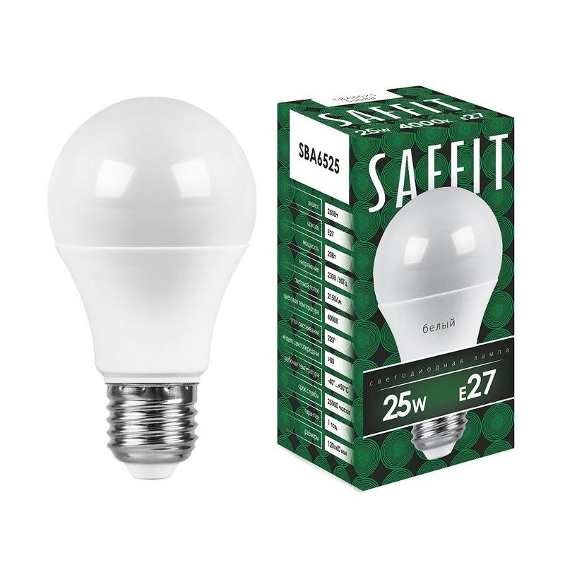 Лампа светодиодная SBA6525 25W 4000K 230V E27 A65