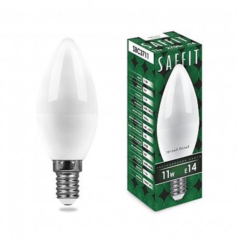 Лампа светодиодная SBC3711 11W 2700K 230V E14 C37 свеча