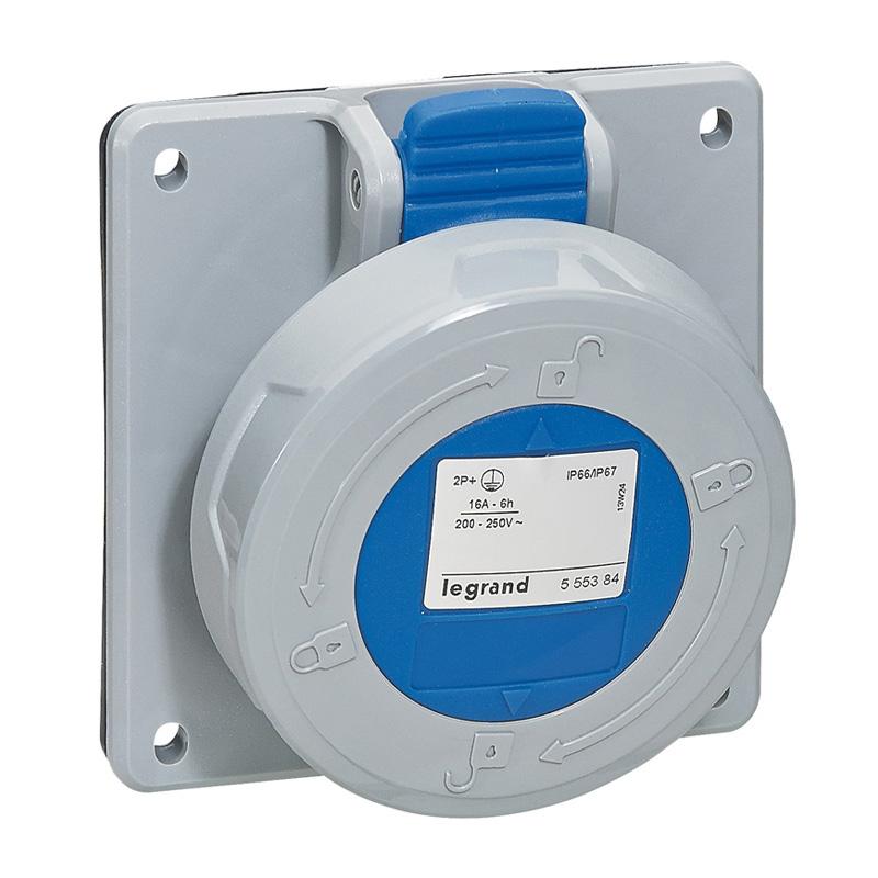 Встраиваемая розетка - P17 Tempra Pro - IP 66/67 - 200/250 В~ - 32 A - 3К+З