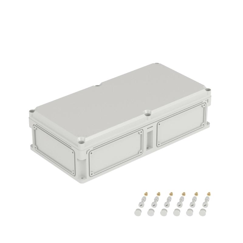 Корпус пластиковый RAM box IP67 600х300х160 мм (высота крышки 35) стенка с выбивными фланцами непрозрачная крышка