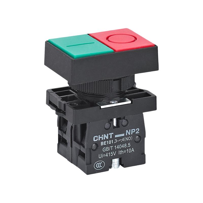 Двойная кнопка "Пуск-Стоп" NP2-EL8325 1НО+1НЗ AC230В IP40 (R)