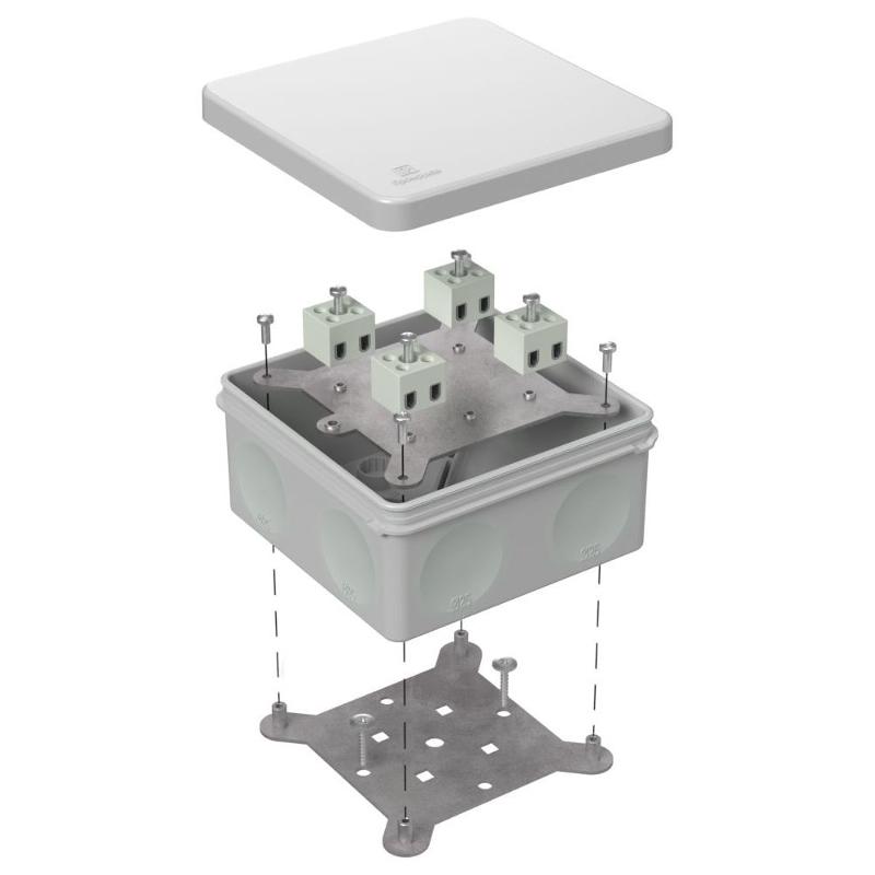 Коробка огнестойкая для о/п двухкомпонентная 60-0300-FR2.5-8 Е15-Е120 RAL7035 100х100х50 (14 шт/кор) серая