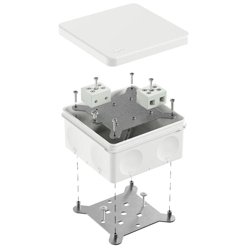 Коробка огнестойкая для о/п двухкомпонентная 60-0300-FR10.0-4 Е15-Е120 RAL9003 100х100х50 (14 шт/уп)