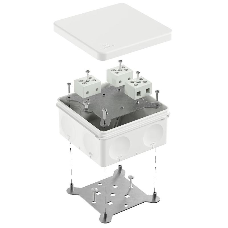 Коробка огнестойкая для о/п двухкомпонентная 60-0300-FR10.0-6 Е15-Е120 RAL9003 100х100х50 (14 шт/уп)