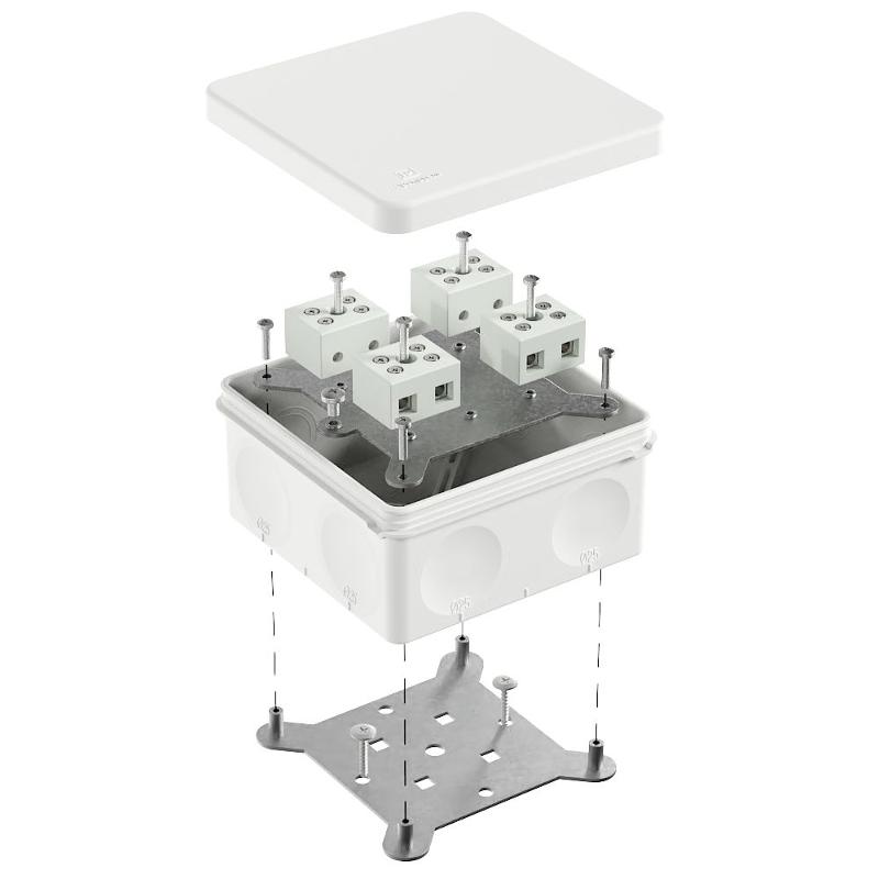 Коробка огнестойкая для о/п двухкомпонентная 60-0300-FR10.0-8 Е15-Е120 RAL9003 100х100х50 (14 шт/уп)