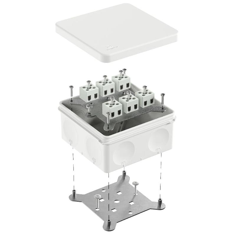 Коробка огнестойкая для о/п двухкомпонентная 60-0300-FR2.5-12 Е15-Е120 RAL9003 100х100х50 (14 шт/уп)