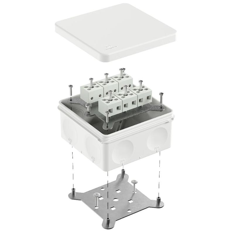 Коробка огнестойкая для о/п двухкомпонентная 60-0300-FR6.0-12 Е15-Е120 RAL9003 100х100х50 (14 шт/уп)