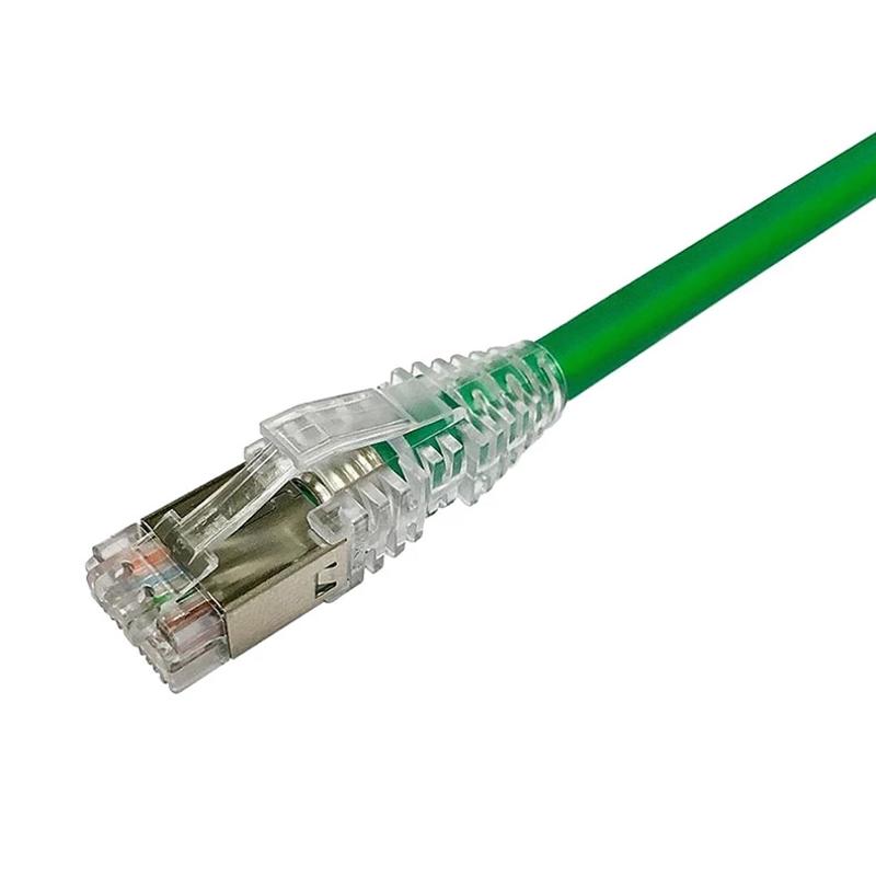 Шнур коммутационный RJ 45 - категория 6a - SF/FTP - LSZH -экранированный - 0.5 м - зеленый