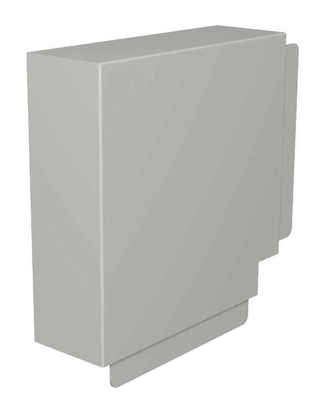 Крышка плоского угла кабельного канала WDK 80x210 мм (ПВХ,серый) (WDK HF80210GR)