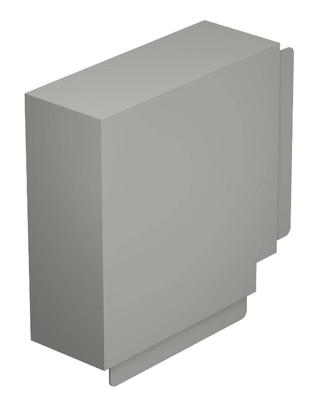 Крышка плоского угла кабельного канала WDK 100x230 мм (ПВХ,серый) (WDK HF100230GR)