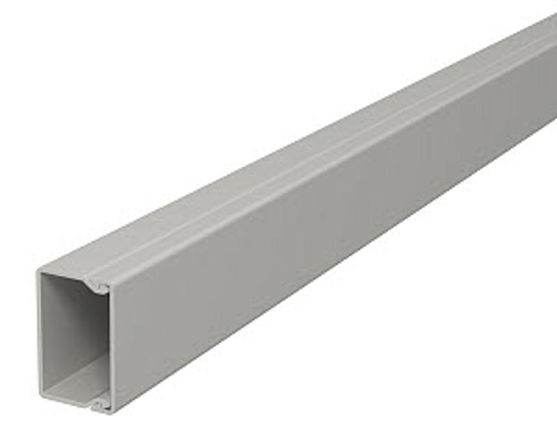 Мини-канал WDK с крышкой 40x40x2000 мм (высота борта 40 мм, крышка 40 мм) ПВХ серый RAL 7030