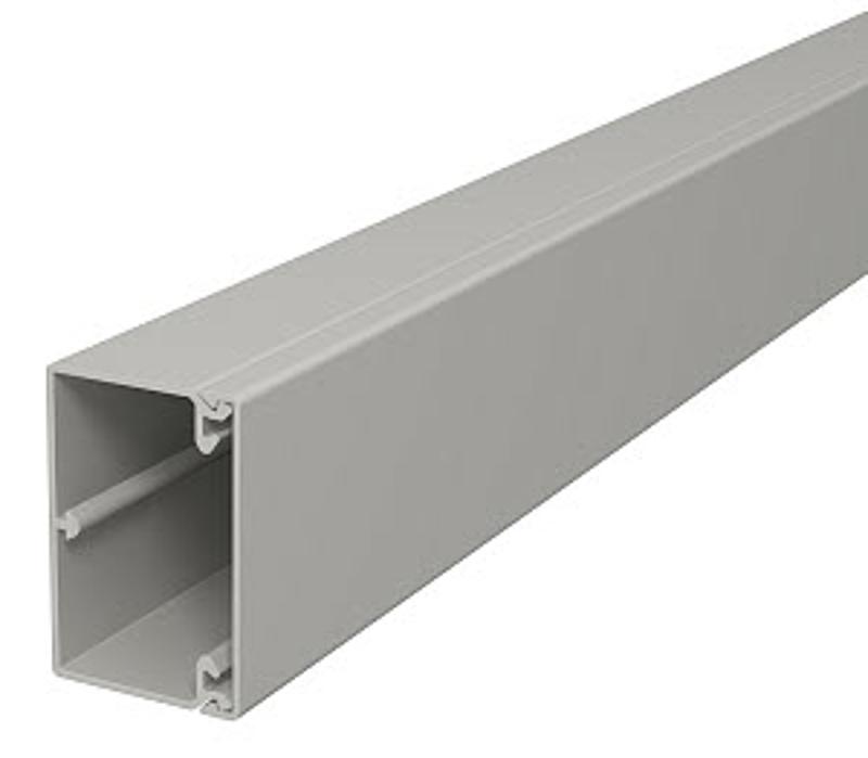 Кабель-канал WDK с крышкой 40x60x2000 мм (высота борта 40 мм, крышка 60 мм) ПВХ серый RAL 7030