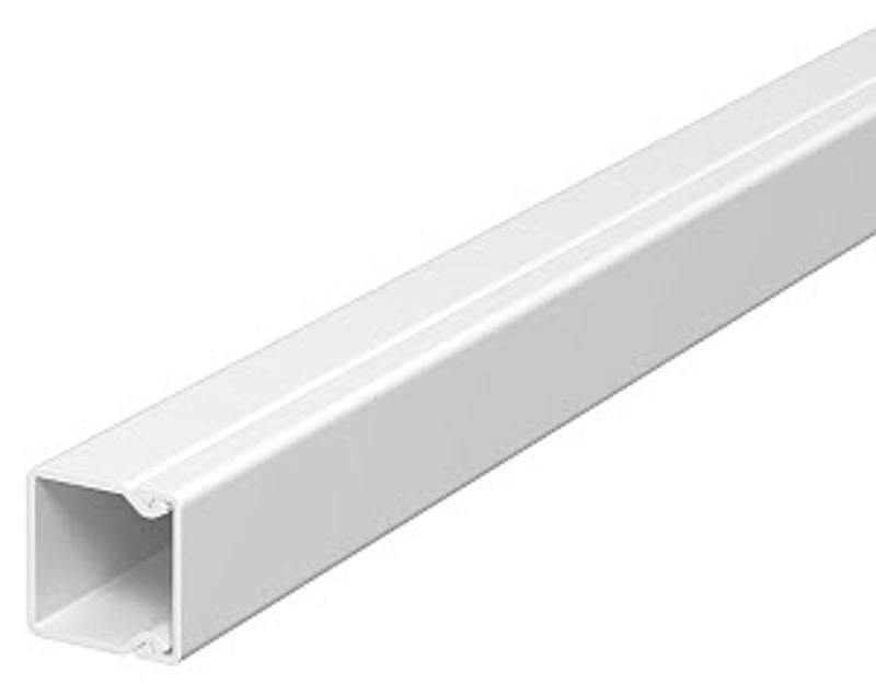Мини-канал WDK с крышкой 20x20x2000 мм (высота борта 17 мм, крышка 17 мм, скотч) ПВХ белый RAL 9010