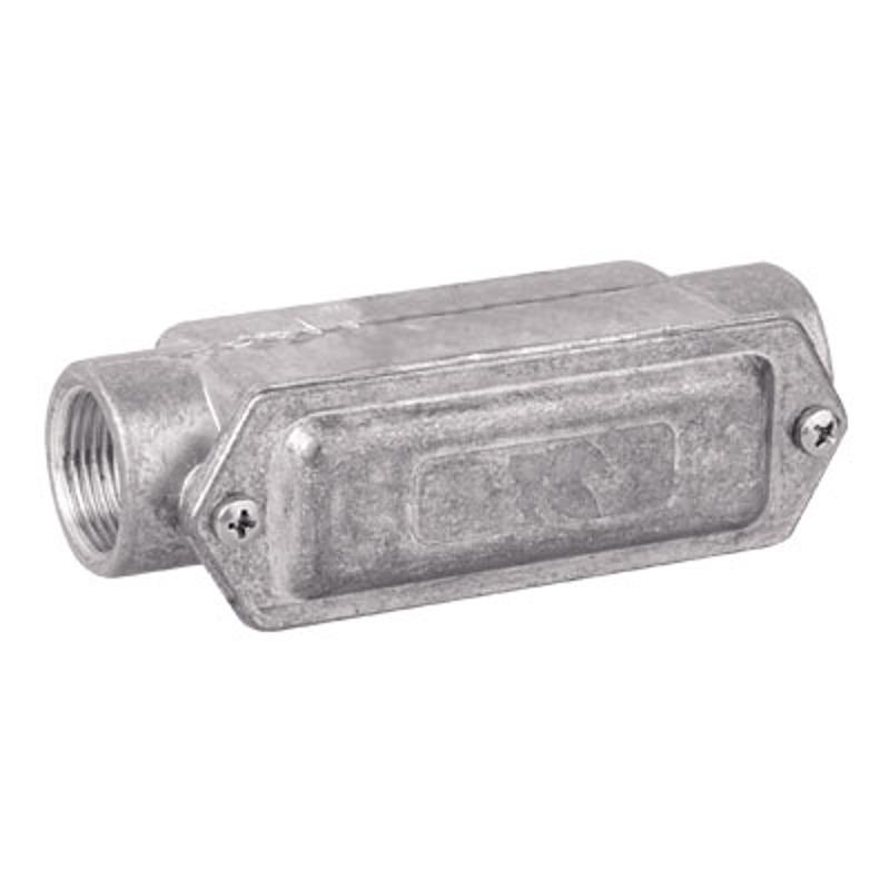 Коробка протяжная алюминиевая, 2 ввода 180°, М32х1,5 ,IP55,146х45х57мм
