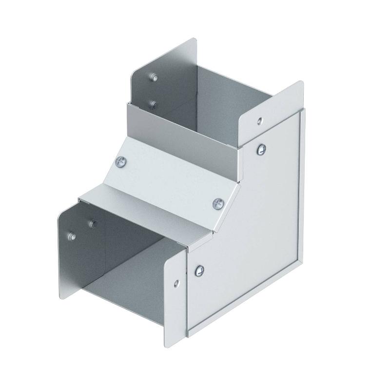 Вертикальная секция 90° внутр. с крышкой 150х75мм, FS (SA6390I)
