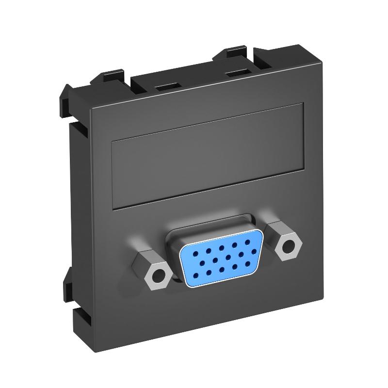 Мультимедийная рамка VGA Modul45 (черный) (MTG-VGA S SWGR1)
