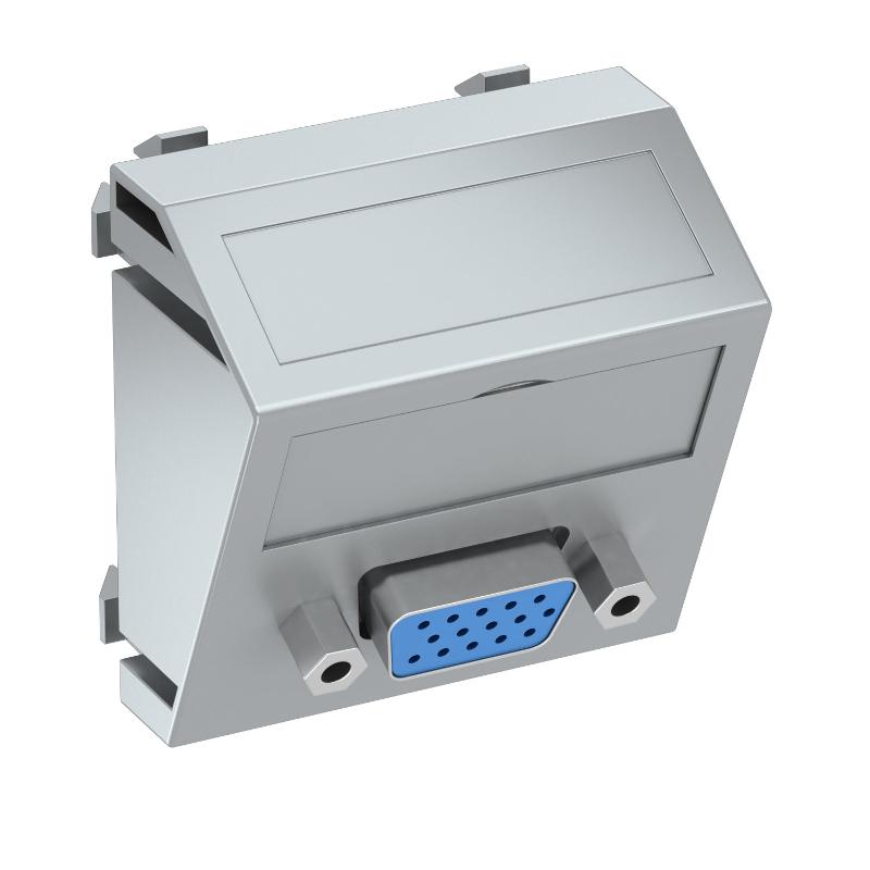 Мультимедийная рамка VGA Modul45 (серебристый) (MTS-VGA S AL1)