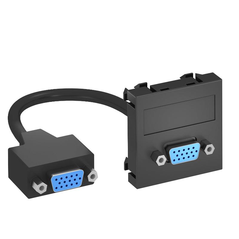 Мультимедийная рамка VGA Modul45 (черный) (MTG-VGA F SWGR1)