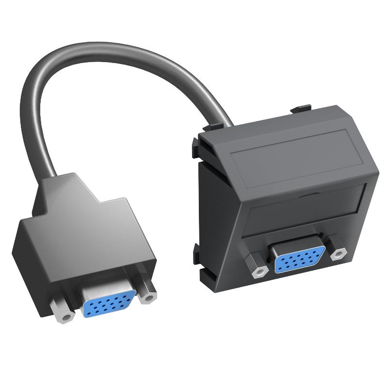 Мультимедийная рамка VGA Modul45 (черный) (MTS-VGA F SWGR1)