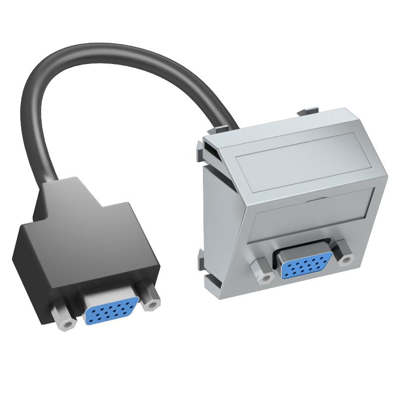 Мультимедийная рамка VGA Modul45 (серебристый) (MTS-VGA F AL1)