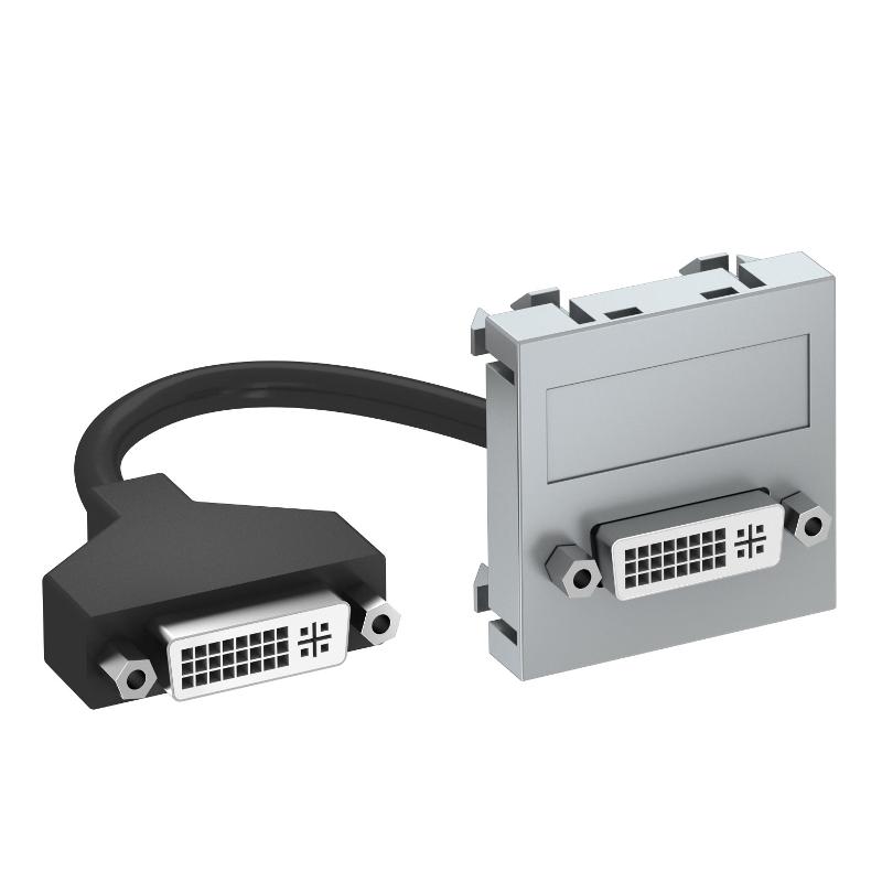 Мультимедийная рамка DVI Modul45 (серебристый) (MTG-DVI F AL1)