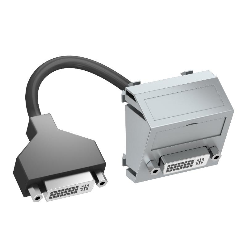 Мультимедийная рамка DVI Modul45 (серебристый) (MTS-DVI F AL1)