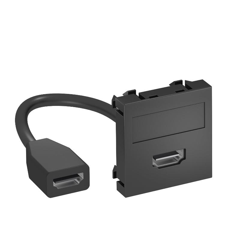 Мультимедийная рамка HDMI Modul45 (черный) (MTG-HD F SWGR1)