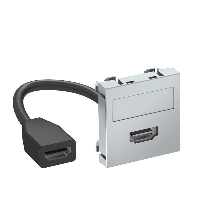 Мультимедийная рамка HDMI Modul45 (серебристый) (MTG-HD F AL1)