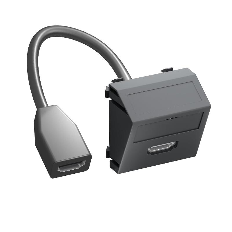 Мультимедийная рамка HDMI Modul45 (черный) (MTS-HD F SWGR1)