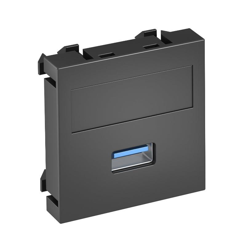 Мультимедийная рамка USB 3.0 A Modul45 (черный) (MTG-U3A S SWGR1)