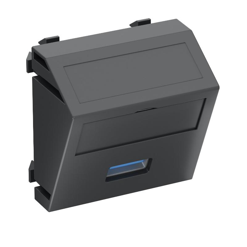 Мультимедийная рамка USB 3.0 A Modul45 (черный) (MTS-U3A S SWGR1)